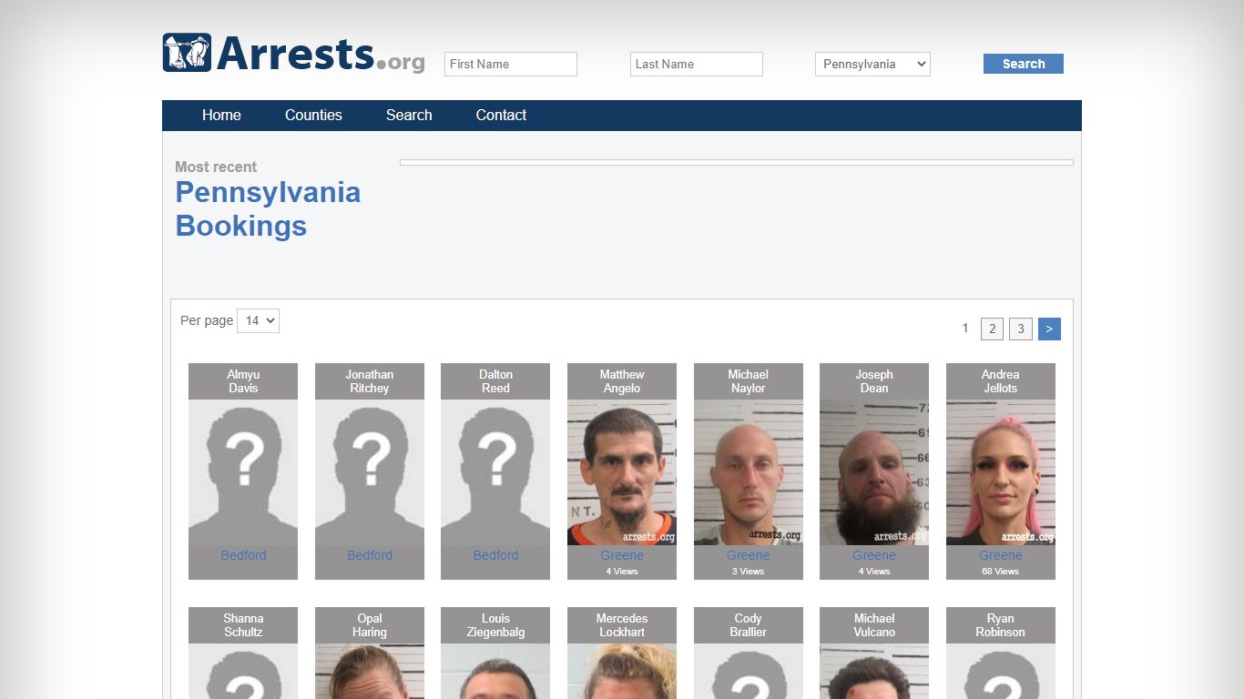 Pennsylvania Arrests and Inmate Search